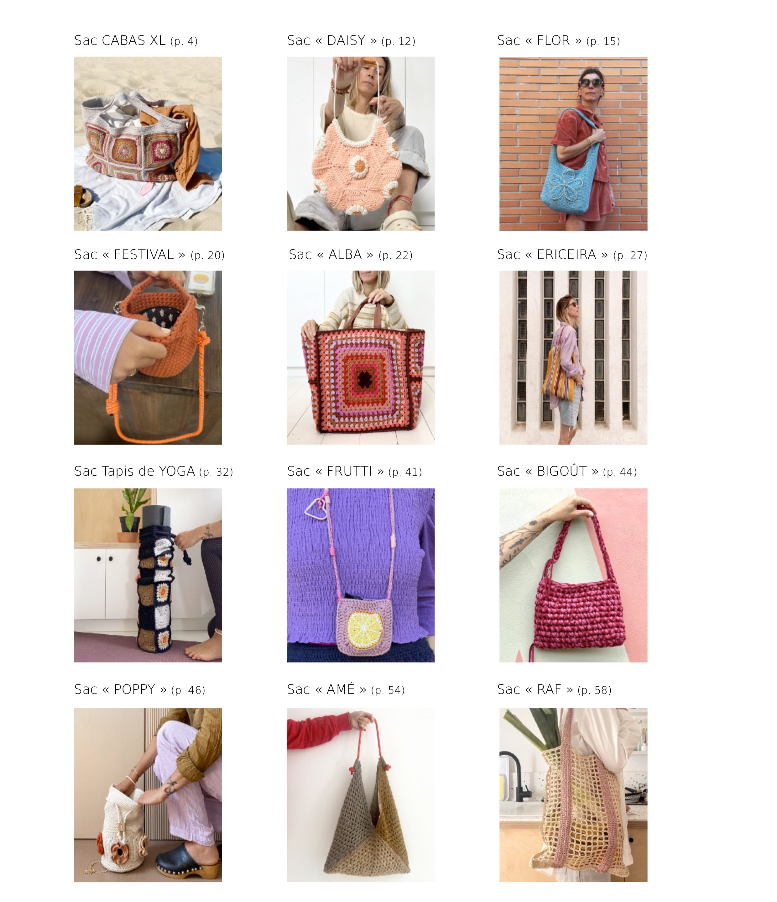 eBOOK SACS = 12 MODÈLES À CROCHETER !