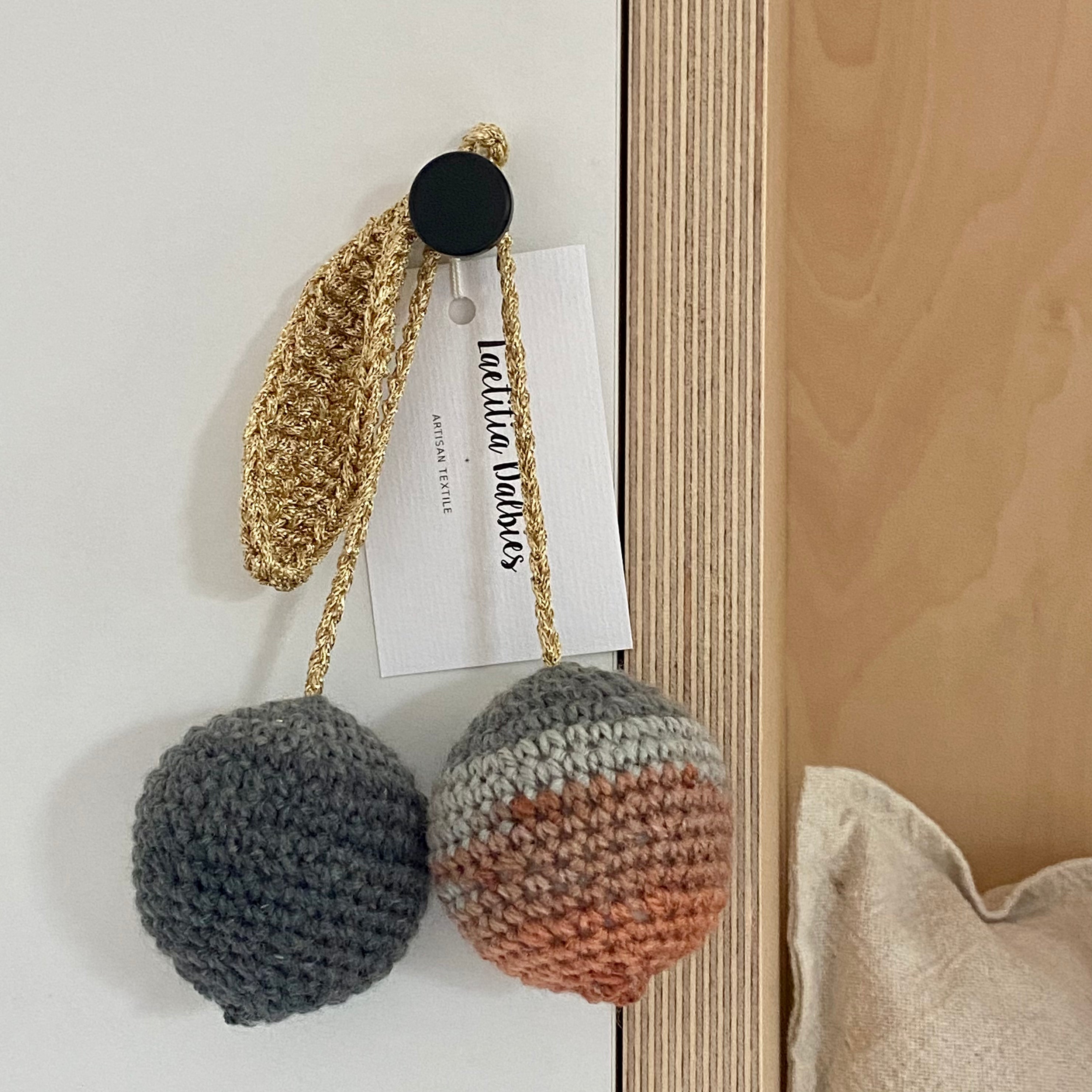 Cerises géantes - gris/terracotta/or