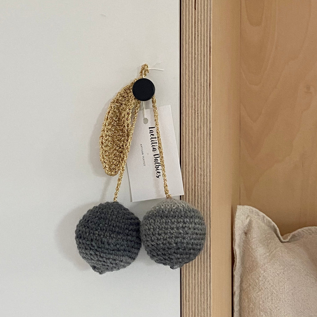 Cerises géantes - gris/terracotta/or